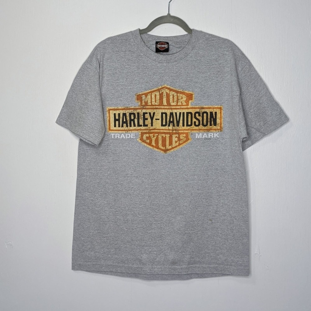 Harley Davidson Logo Crest Biker WI Gray HD Large
